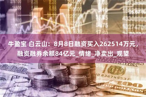 牛盈宝 白云山：8月8日融资买入262514万元，融资融券余额84亿元_情绪_净卖出_观望